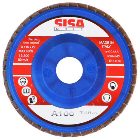 25PZ DISCO LAMELLARE Ø mm. 115 - foro 22 grana 100