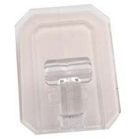 25PZ GANCI GIGANTI ADESIVI IN PLASTICA TRASPARENTI - mm.58x78h.