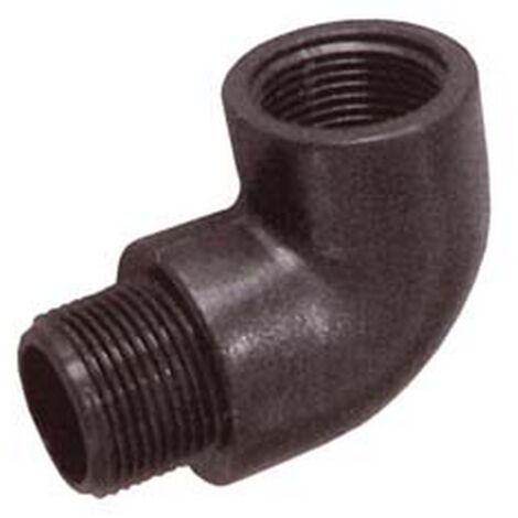25PZ GOMITO 90 (PP) FILETTATO MASCHIO FEMMINA IN POLIPROPILENE - MF 1/2"