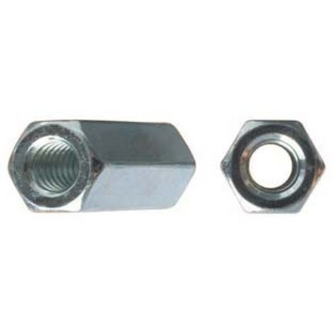 25PZ MANICOTTO ESAGONALE DI GIUNZIONE FILETTATO ZINCATO - ø mm.12x40
