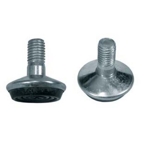 25PZ PIEDINO REGISTRABILE GIREVOLE ACCIAIO NICHELATO mm8 MA larghezza base mm32