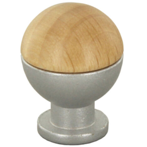 25PZ POMOLO SFERICO LEGNO/OTTONE 735B MM.18 FRASSINO