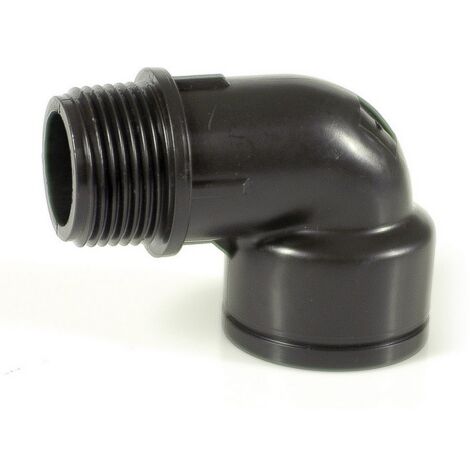 25PZ RACCORDO FILETTATO A GOMITO PER TUBO IN POLIETILENE M/F mis. 1x1