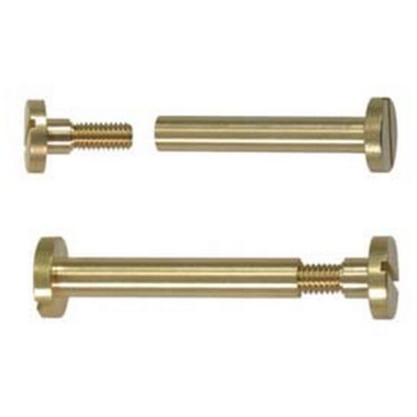 25PZ VITI A CANNOCCHIALE IN OTTONE - ø mm.6x30h. - testa ø mm.12 - vite ø.mm.5x1