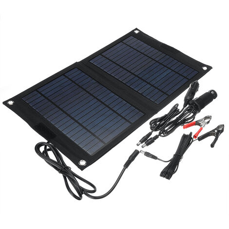 main image of "25W 12V / 5V Portable Portable Solar Panel Sunpower Battery Power Car"