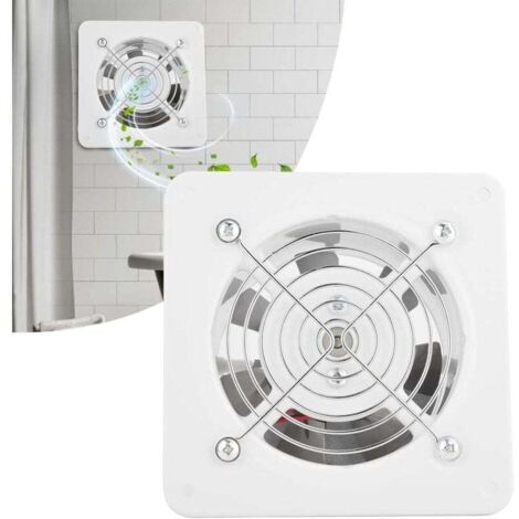 25W 220V Extracteur d'Air Blanc, 140m³/H Ventilateur Montage Mural Haute Puissance et Silencieux, Ventilateur d'Extraction Mural pour Maison, Salle de Bain, Cuisine, Garage