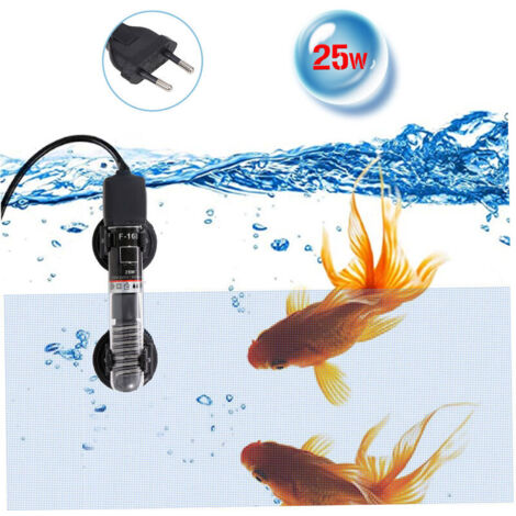 25W/50W Réservoir De Poissons D'Aquarium Mini Tige Chauffante Chauffe-Eau Automatique à Température Constante De Mer Et Eau Douce Chauffage Universel à 25 °C Isolation, Matériau De Tube De Quartz Avec