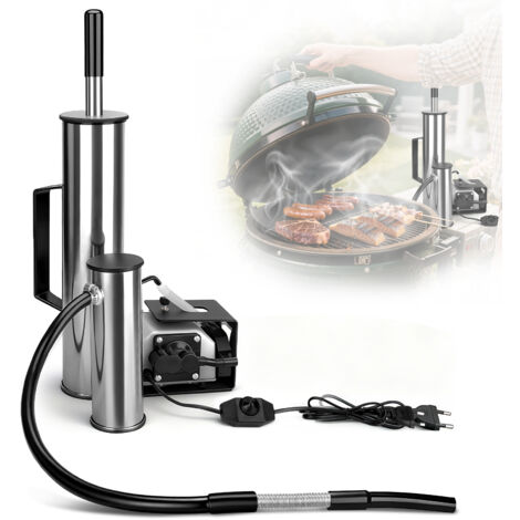 25W Générateur de Fumée Froide avec Pompe à air, Vitesse Réglable, Collecte le Goudron, avec Poignée Résistante à La Chaleur pour Fumoir Fumage Viande Poisson, Grill, Barbecue