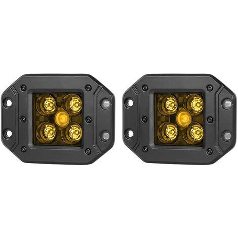 25w LED Off-Road-Arbeitslicht Wasserdichtes Fahrlicht Quadratisches Nebellicht Gelbes Licht für Auto-LKW