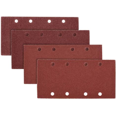 25x papier de verre - Abrasif ponceuse vibrante - Feuilles abrasives collantes avec crochet et scratch - Grain P 40/60/80/100-93 x 187 mm