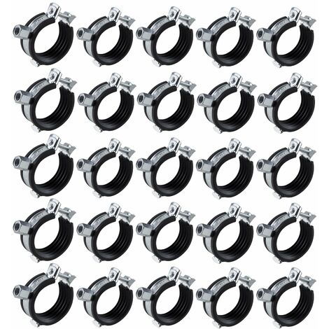 25x Stahl Rohrschelle 57-61 mm 2 Zoll Rohrhalter Rohrhalterung Rohrbefestigung