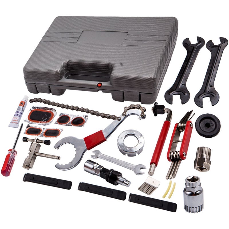 25x vélo de réparation de vélo roue libre Retirer Home Mechanic Folding Tool Kit