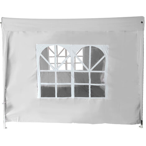 2.5x2.5M White Pop Up Gazebo Side Panel Wall with Window 1 Piece Only