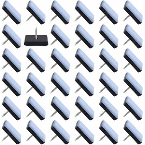 (25x25mm) 50 Stück Teflon-Möbelgleiter Möbelgleiter mit Nägeln Nagelgleiter für Stuhl
