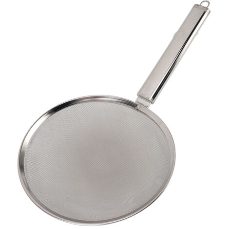 26 cm großer Schaumlöffel aus Edelstahl, hitzebeständiger, rutschfester Griff, feines Sieb zum Braten und Kochen
