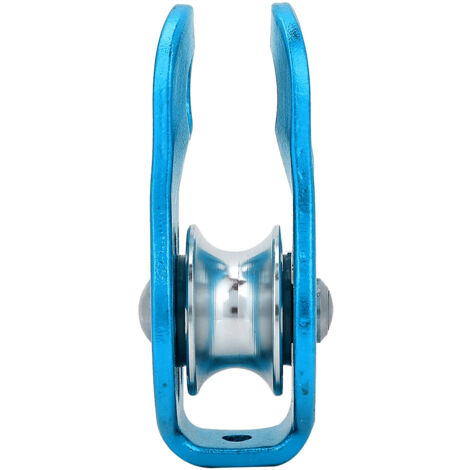 26 kN Rollenrolle aus Aluminiumlegierung für 12 mm Seil - Hochleistungs-Einfachdrehblock (blau)