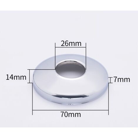 26 mm Chromstahl-Kragenventillochabdeckung, Wasserhahn-Rosette, 14 mm Größe (10 Stück)