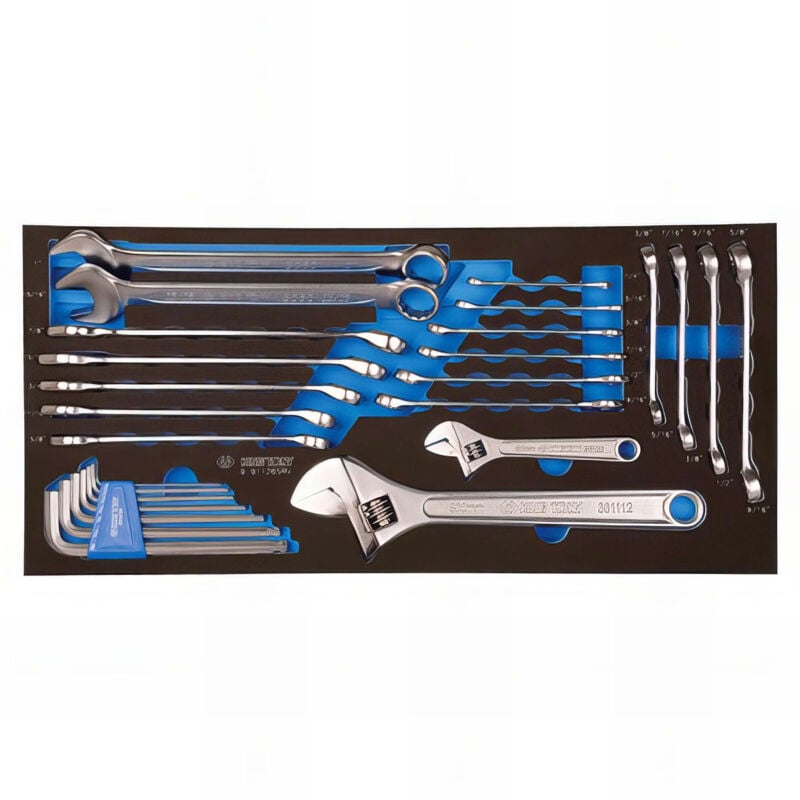 King Tony - 26 pc. combination wrench set for trolley (eva foam)