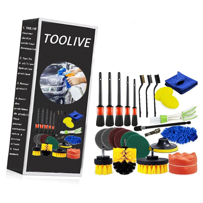 Ensemble de brosses pour perceuse,26 brosses pour perceuse pour cuisine, voiture, salle de bain, carreaux de céramique, gril