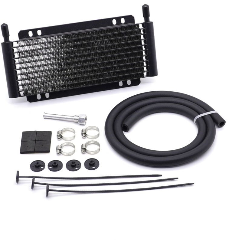 Coocheer - 26 rangées - hauteur 250MM - noir,678, radiateur de refroidissement d'huile de transmission universel en alliage d'aluminium refroidisseur