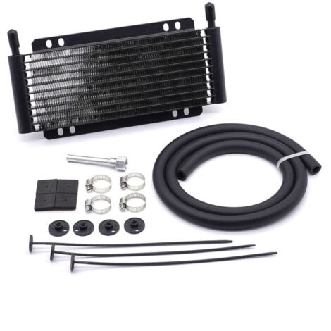 26 rows - 250mm height - black, 678, Universal aluminum alloy transmission oil cooler radiator, remote transmission oil cooler/radiator converter