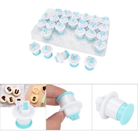 26-teiliges Alphabet-Ausstechförmchen-Set in Großbuchstabenform für selbstgemachte Kekse, Backformen und Fondant-Dekorationen