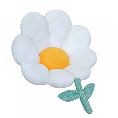 (26" x 25", blanco) Cojín de silla con diseño floral, almohadilla antideslizante para silla de juego con respaldo, decoración de dormitorio