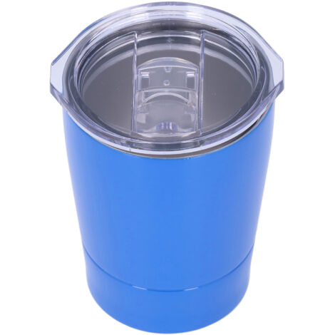 260 ml Edelstahl-Isolierbecher für unterwegs, ideal für Fußballspiele und Shoppingtouren, Blau