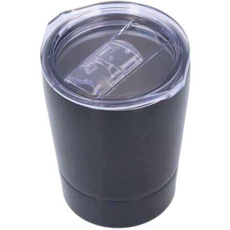 260 ml Edelstahl-Isolierbecher, ideal für Reisen, Büro und Outdoor-Aktivitäten, Farbe: Schwarz.