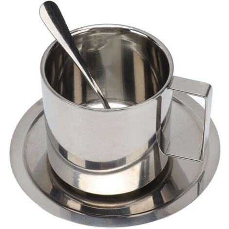 260 ml Edelstahl-Isolierbecher, ideal für Zuhause, Büro, Café und Camping, modernes Design für Latte Macchiato und Cappuccino.