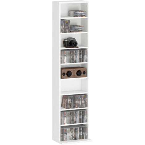 260 Narrow CD Storage Unit - White
