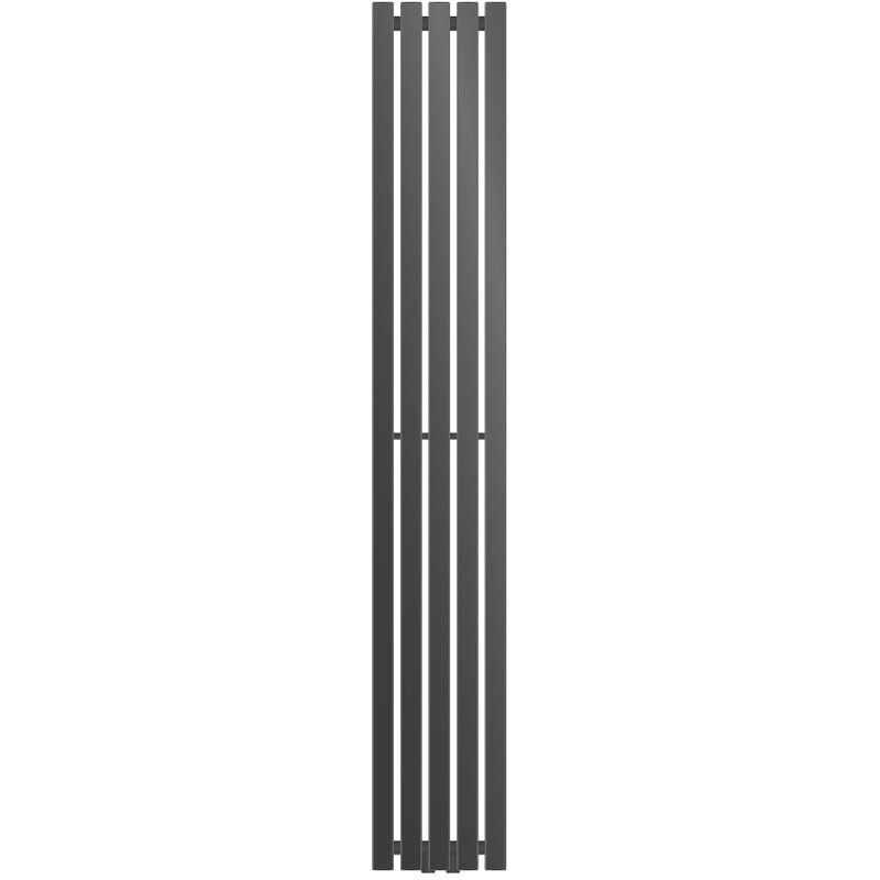 Luxebath - ecd Germany Sèche-Serviettes Stella Non Électrique - 260 x 1800 mm - Anthracite - Connexion Central - sans Kit de Raccordement - Design