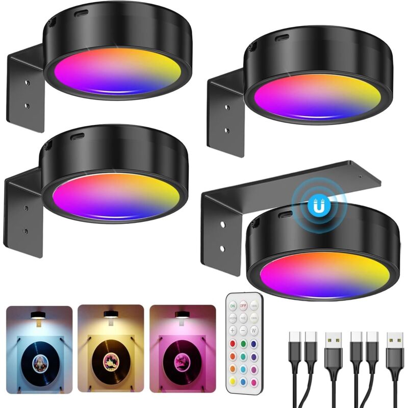 2600 mAh batterie image éclairage mur, USB rechargeable photo lumière sans fil avec télécommande, Dimmable LED Spot aimant batterie, éclairage photo