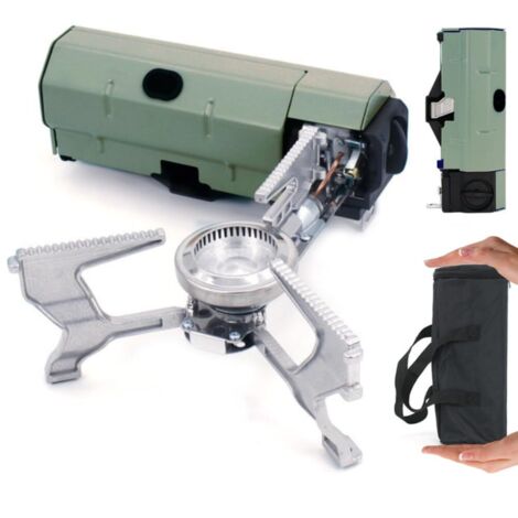 2600 W faltbarer Gaskocher – Tragbarer Campingkocher  Ultraleichter Gasbrenner 1,4 kg  Kompakter Campingkocher mit elektronischer Zündung und Tragetasche (25 x 8 x 10,5 cm)
