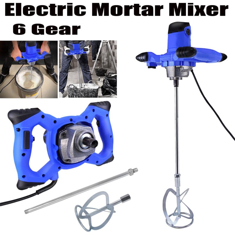 2600W Mixeur de mortier Malaxeur à main Mélangeur Malaxeur Bétonnières 6-Speed