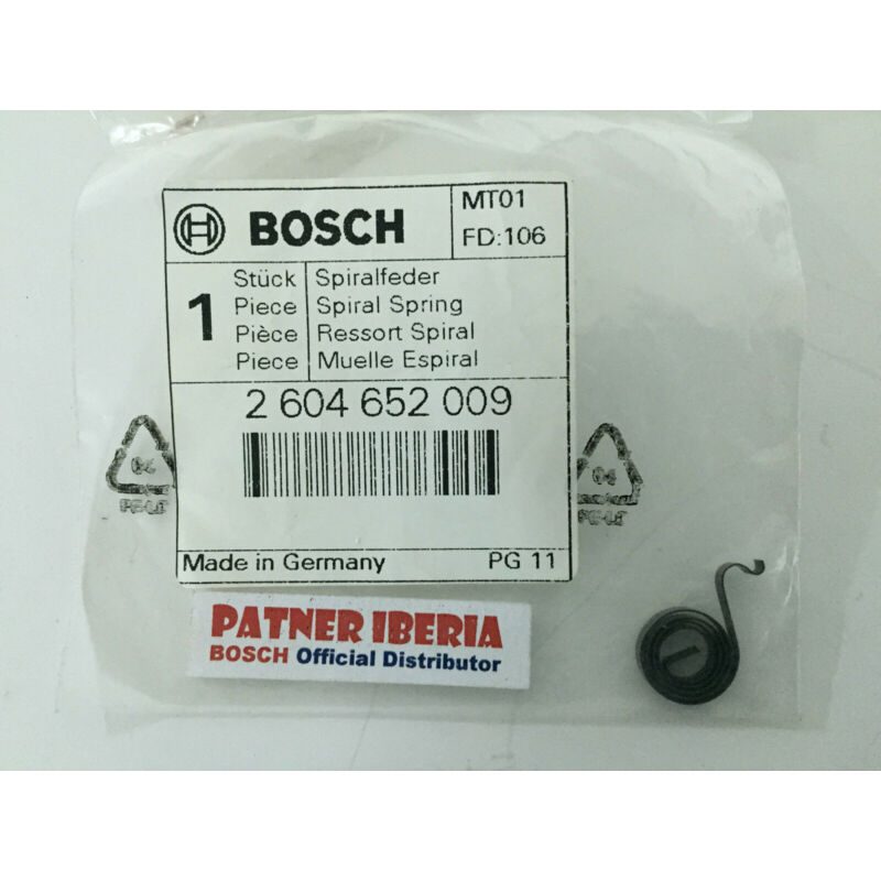 

2604652009 Spiral Spring: Genuine BOSCH spare-part