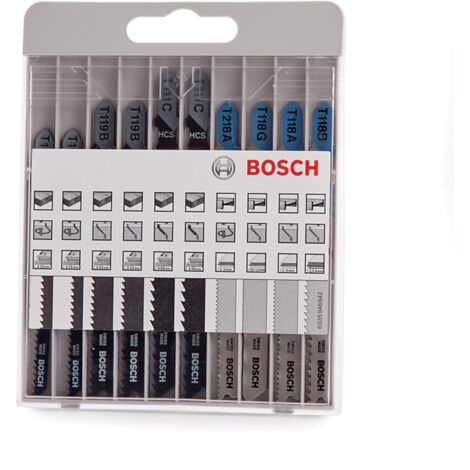 Bosch 10-piece jigsaw blade set basic pour le bois 2607010629