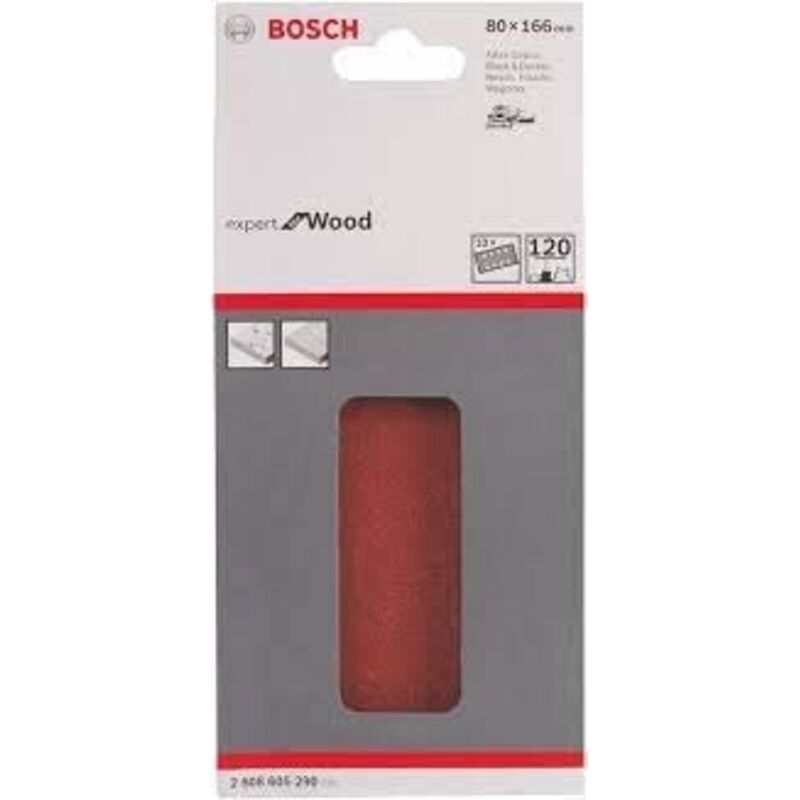 2608605290 - Set 10 fogli abrasivi C430, P120,80mmx166mm, EXPER for LEGNO+VERNICE