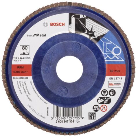 2608607336 - Disco lamellare X571, Best for Metal D : 115 mm- G : 80, diritto
