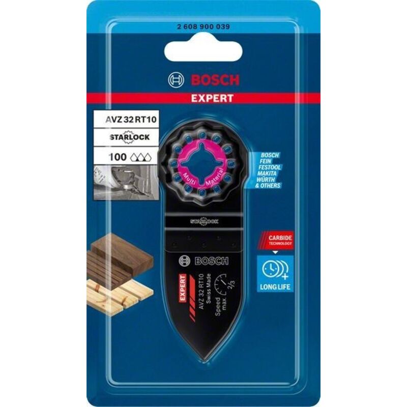 2608900039 - Lama per Multifunzione , AVZ32RT10 , EXPERT for LEGNO , 53mm x 32mm