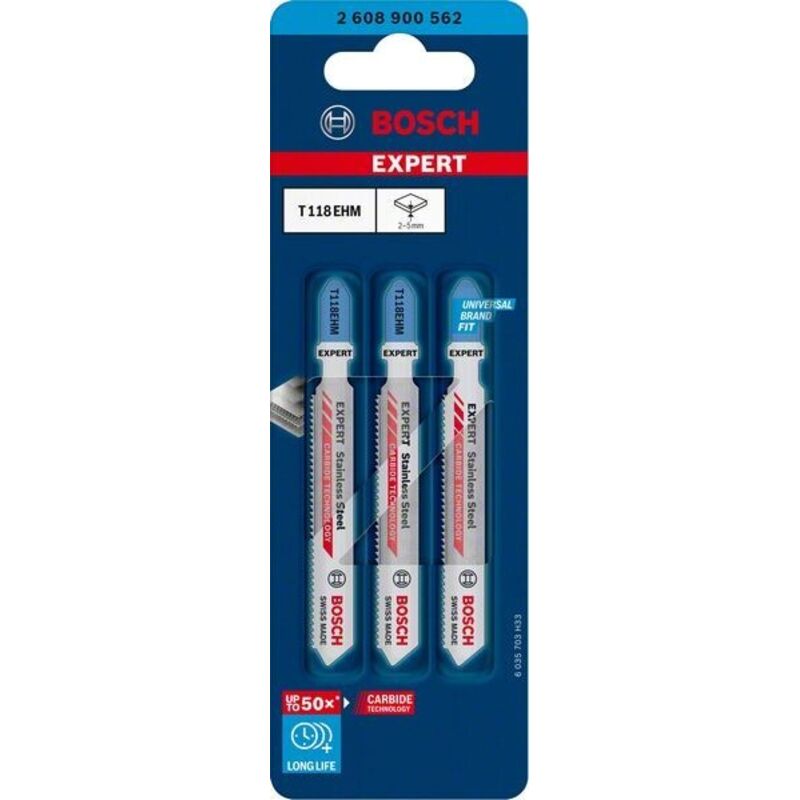 2608900562 - Set 3 lame per seghetto alternativo T 188 EHM for stainless steel