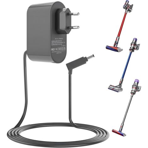 26.1V Chargeur pour Dyson V8 V7 V6, SV03 SV04 SV05 SV06 SV07 SV09 SV10 DC58 DC59 DC60 DC61 DC62 DC72 DC74 Alimentation Adaptateur pour Dyson Animal Absolute Aspirateur Motorhead Fluffy Extra 1.8m