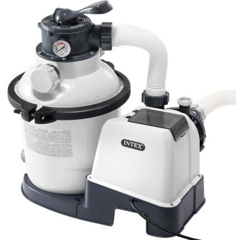 26644 – Pompe de filtration à sable Krystal Clear, débit d'eau 5 700 l/h, débit système 4 000 l/h, plastique, blanc