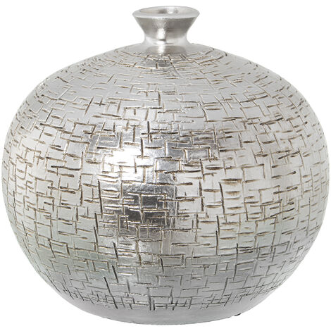 Ø26cm Keramikvase Silber ° 26x24cmpour alle Stile, um dem Haus eine Note zu verleihen