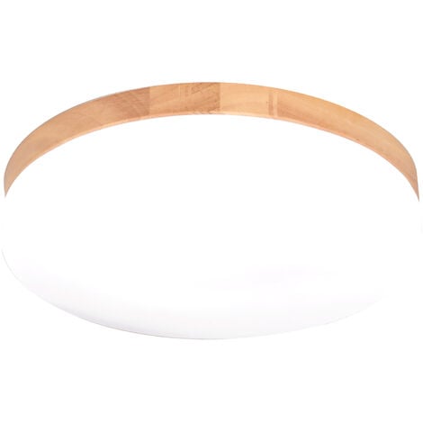 STOEX 26CM Lampara de Techo Led Modernas Plafones de Interior Plafones de Madera Para Pasillo, Dormitorio, Cocina, Sala de Estar, 6000K