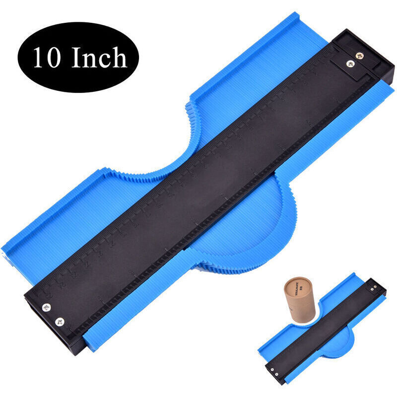 26cm Lockable Contour Gauge with Double Lock, Profile Gauge, Contour Duplication Gauge, Cutting Template for Parquet and Flooring, Woodworking