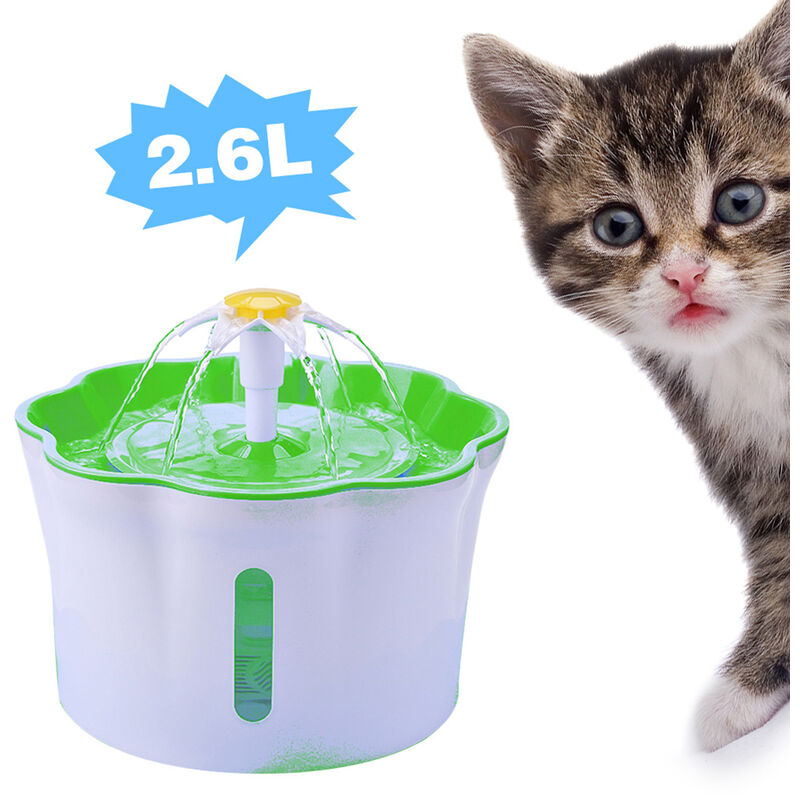 

2.6L automatico del animal domestico Fuente de agua, Silent Beber electrico Dispensador de agua vibratorio, VERDE