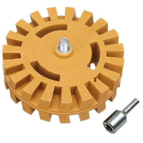 26mm Épaisseur 4Inch Voiture Pneumatique Disque de Dégommage en Caoutchouc Disque à Roues Dégommage Disque à Décoller Pour Suppression de Voiture Décalcomanie Rayures Autocollant Jaune