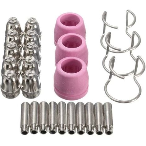 26pcs Kit de coupeur de plasma Sg-55 Ag-60 WSD-60p Buse de pointe de torche de coupe