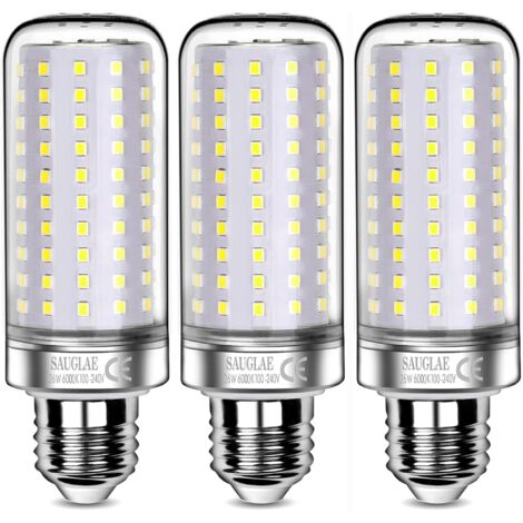 26W LED Bulbs, 200W Incandescent Bulb Equivalent, 3000Lm, 6000K Cool White, E27 Edison Screw Bulbs, 3 Pack [Energy Class E]